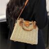 Large Capacity Rattan Travel Handbag 4